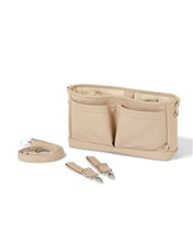 Load image into Gallery viewer, Dimple Faux Leather Stroller Organiser/Pram Caddy - Oat