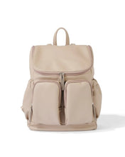 Load image into Gallery viewer, Dimple Faux Leather Nappy Backpack - Oat
