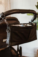 Load image into Gallery viewer, Faux Leather Stroller Organiser/Pram Caddy - Black