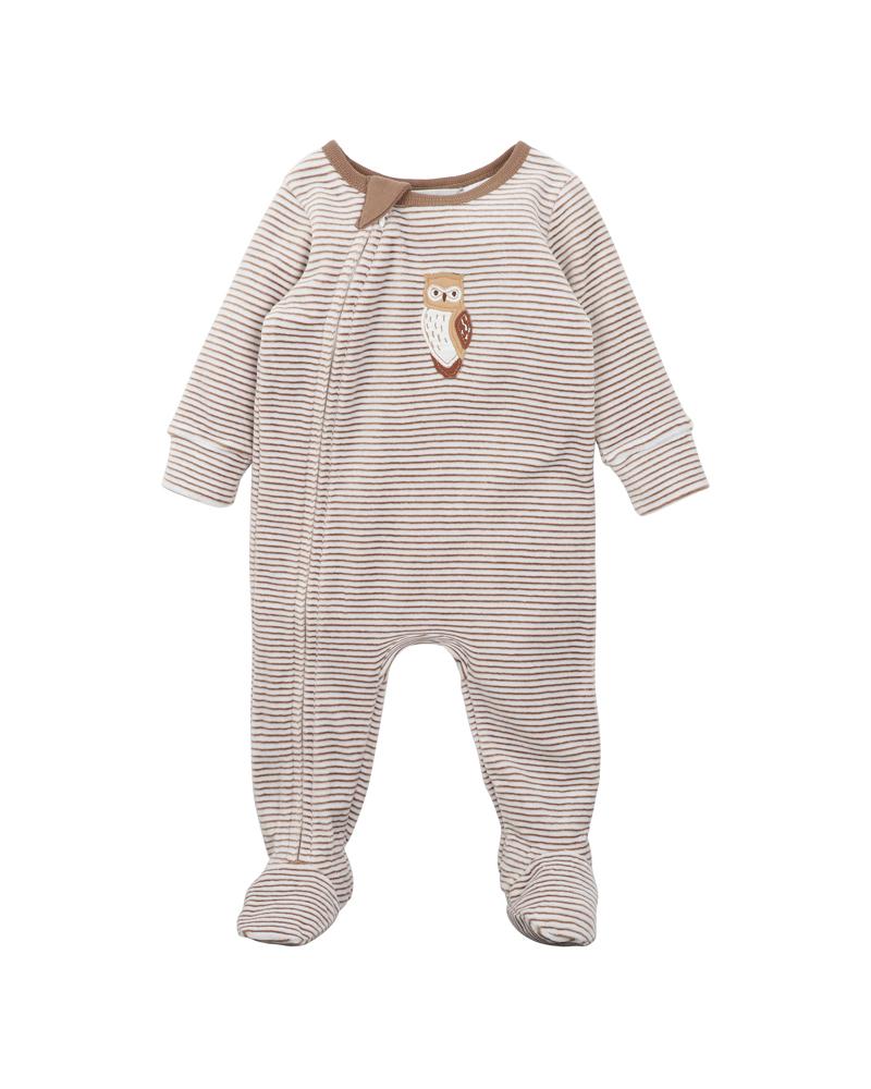 ELI ZIP LS VELOUR ONESIE