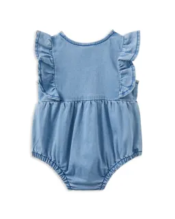 Denim Frill Playsuit Denim