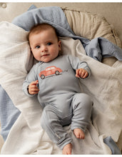 Load image into Gallery viewer, ALVIN STRIPE ORGANIC LONG SLEEVE ZIPSUIT
