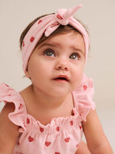 Load image into Gallery viewer, I Heart You Pointelle Bubble Romper &amp; Headband
