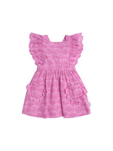 Load image into Gallery viewer, Frilly Broderie Pinafore Dress
