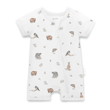 Load image into Gallery viewer, Native Animals SS Zip Romper
