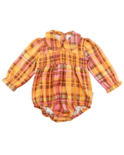 Load image into Gallery viewer, Collard Romper Rainbow Tartan
