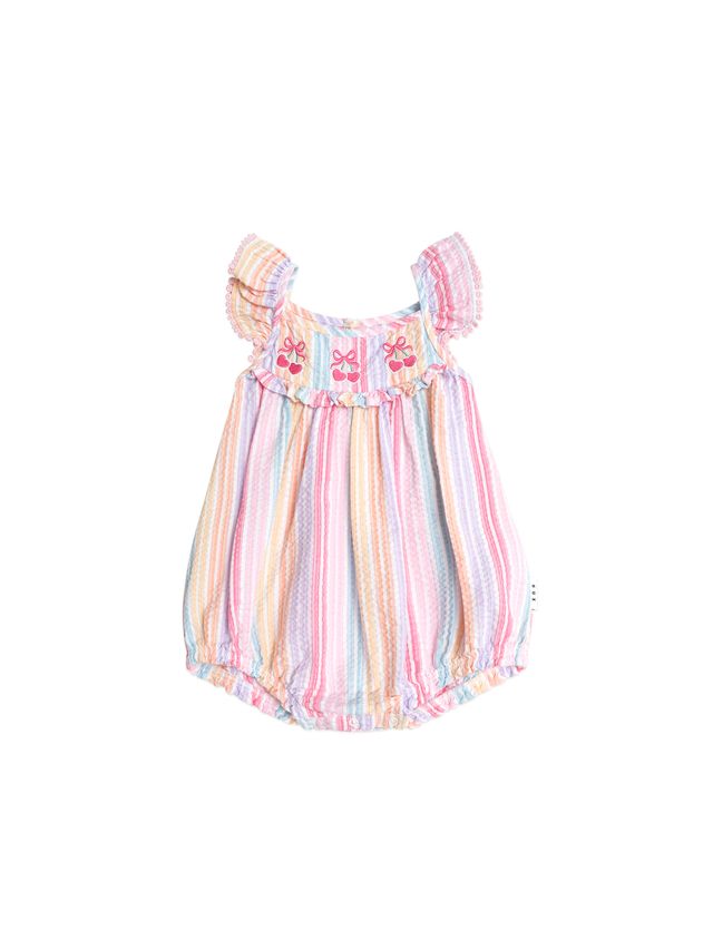 Rainbow Stripe Frill Playsuit