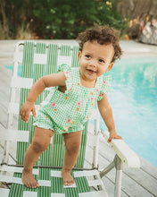 Load image into Gallery viewer, Grow Wild Embroidered Check Romper
