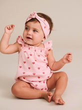 Load image into Gallery viewer, I Heart You Pointelle Bubble Romper &amp; Headband
