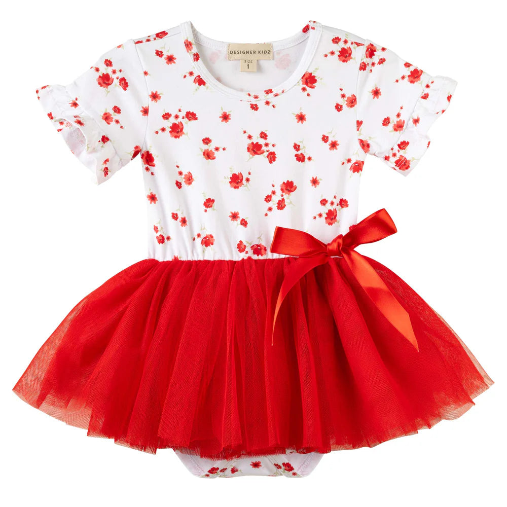 Alyssa Floral SS Tutu Romper