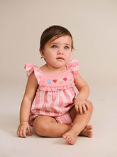 Load image into Gallery viewer, Floral EMB Stripe Playsuit
