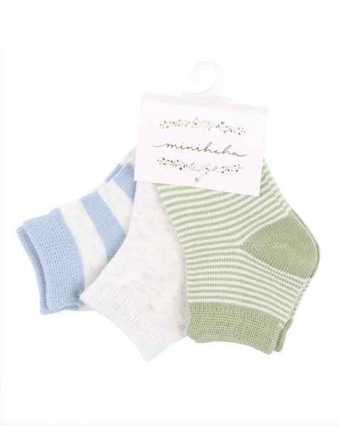 3PK Sock - Green & Blue