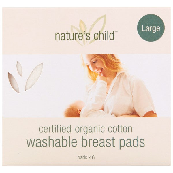 Nature’s Child Organic Cotton Reusable Breast Pads Pkt 6