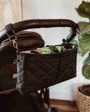 Load image into Gallery viewer, Signature Pram Caddy - Black Diamond Quilt Nylon
