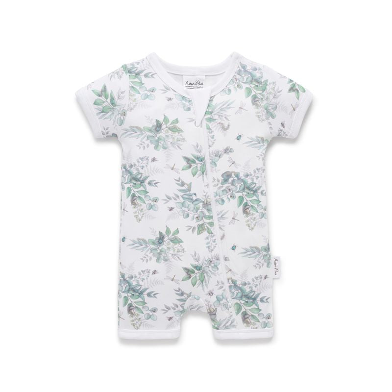 Snuggle Bug SS Zip Romper