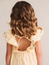 Load image into Gallery viewer, Flower Field Stripe Shirred Dress
