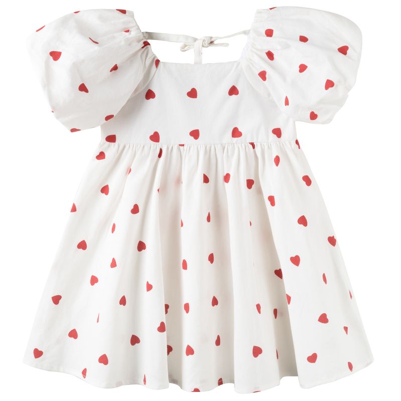 Love Hearts Puff Sleeve Dress