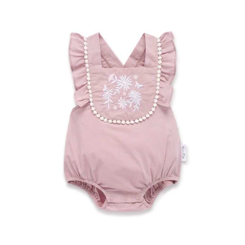 Daisy Embroidered Romper