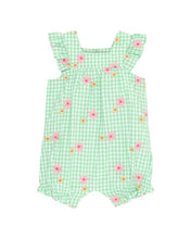 Load image into Gallery viewer, Grow Wild Embroidered Check Romper
