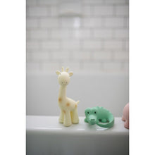 Load image into Gallery viewer, Rubber Giraffe Zoo Animal - Teether Rattle/Bath Toy/Toy
