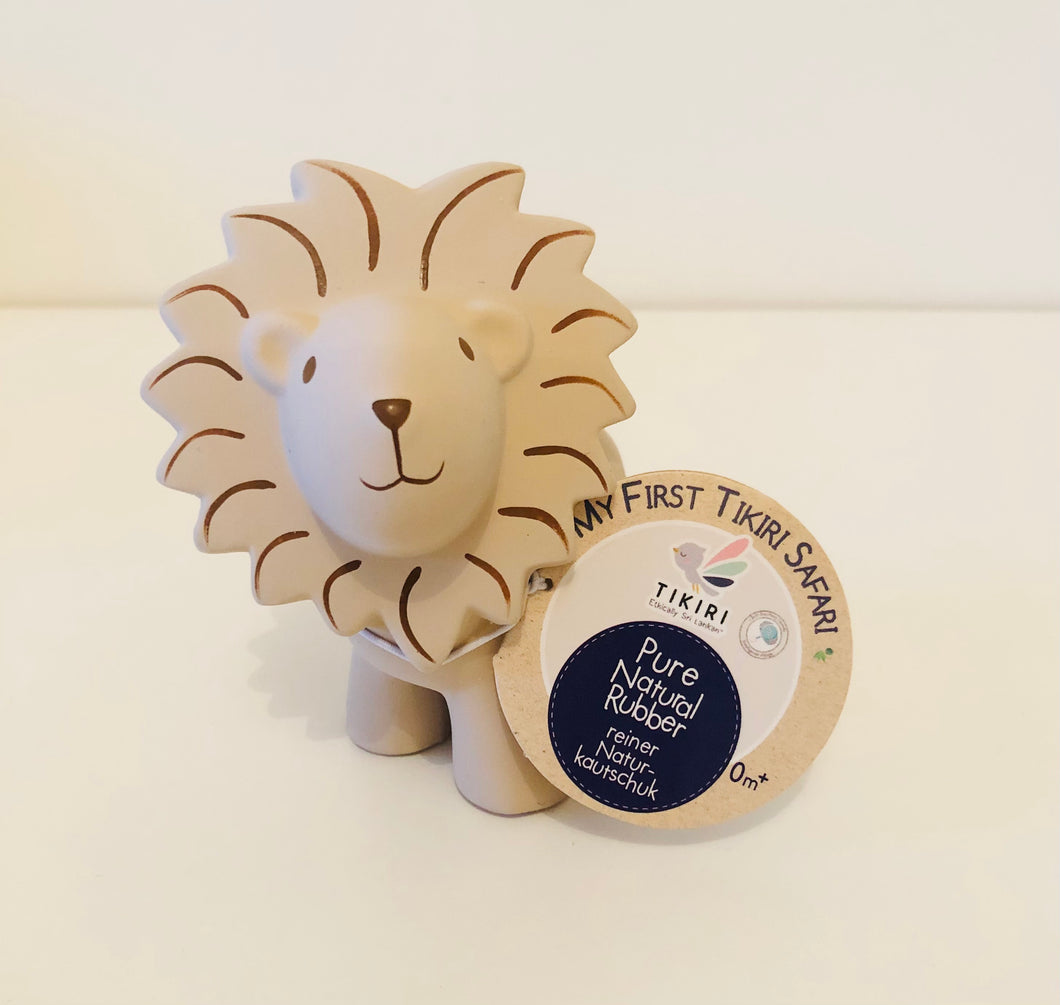 Rubber Lion Zoo Animal - Teether Rattle/Bath Toy/Toy