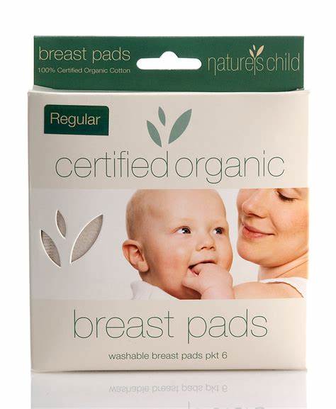 Nature's Child Certified Organic Cotton Breast Pads -Regular - 6 Pack