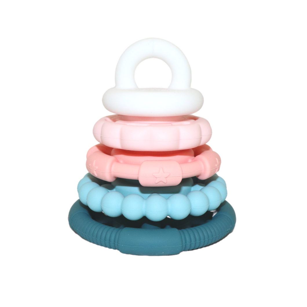RAINBOW STACKER AND TEETHER TOY - SUGAR BLOSSOM